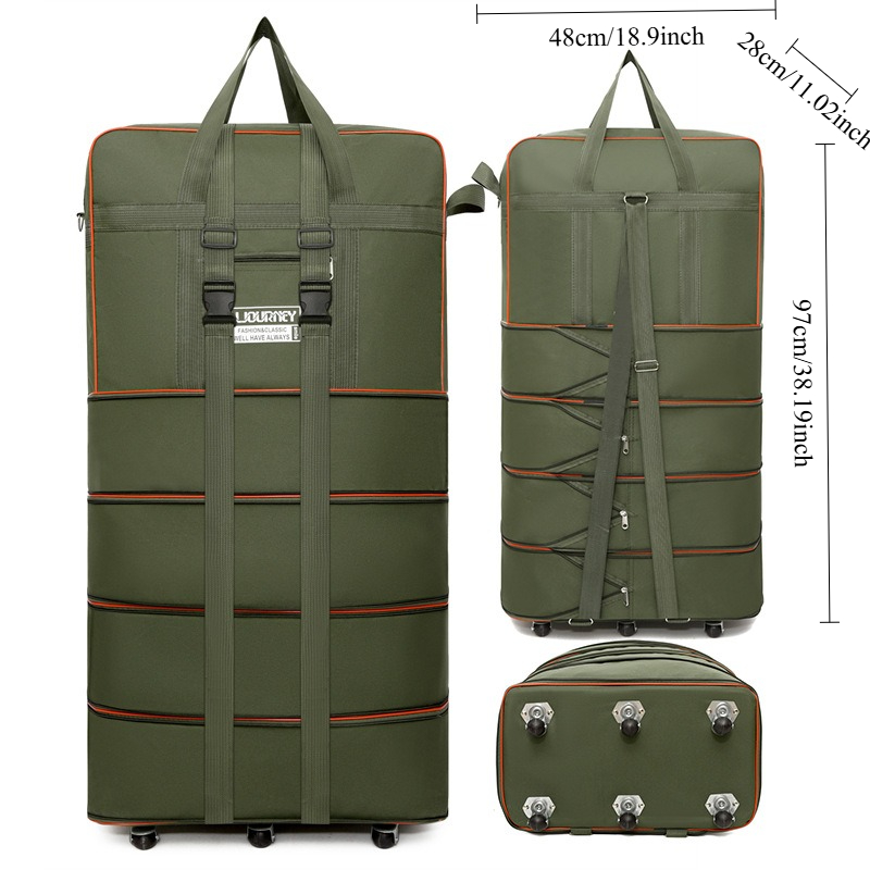 حقيبة سفر قابلة للطي بعجلات دو - مراجعة Foldable Rolling Luggage Bag وسعره