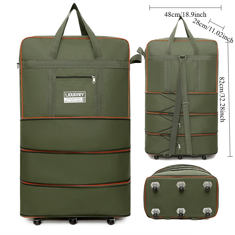 حقيبة سفر قابلة للطي بعجلات دو - مراجعة Foldable Rolling Luggage Bag وسعره