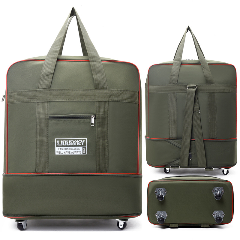 حقيبة سفر قابلة للطي بعجلات دو - مراجعة Foldable Rolling Luggage Bag وسعره