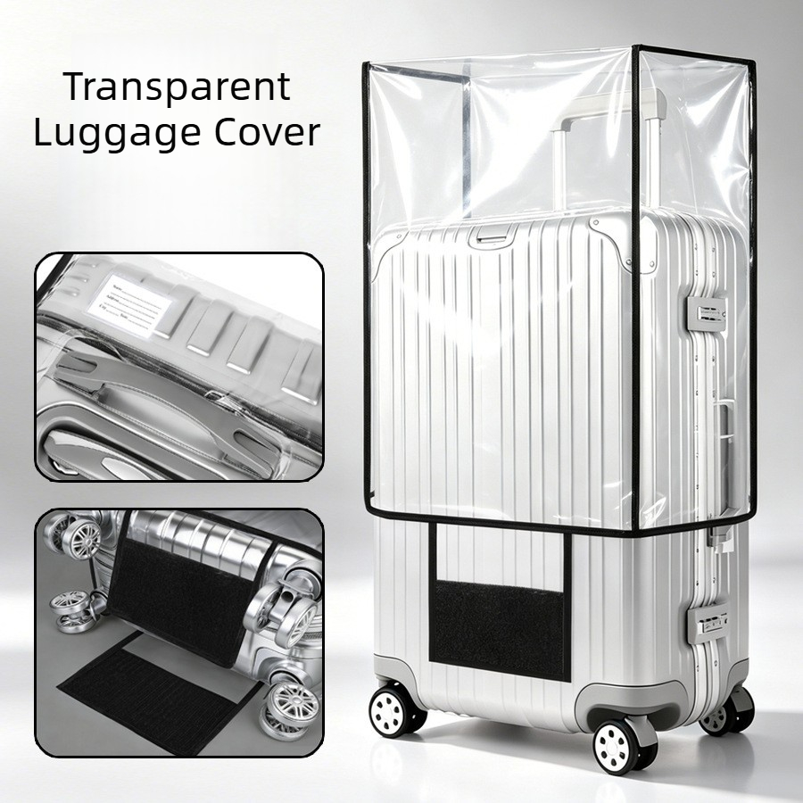 غطاء أمتعة شفاف من البولي فيني - مراجعة Luggage Protective Cover Transparent وسعره