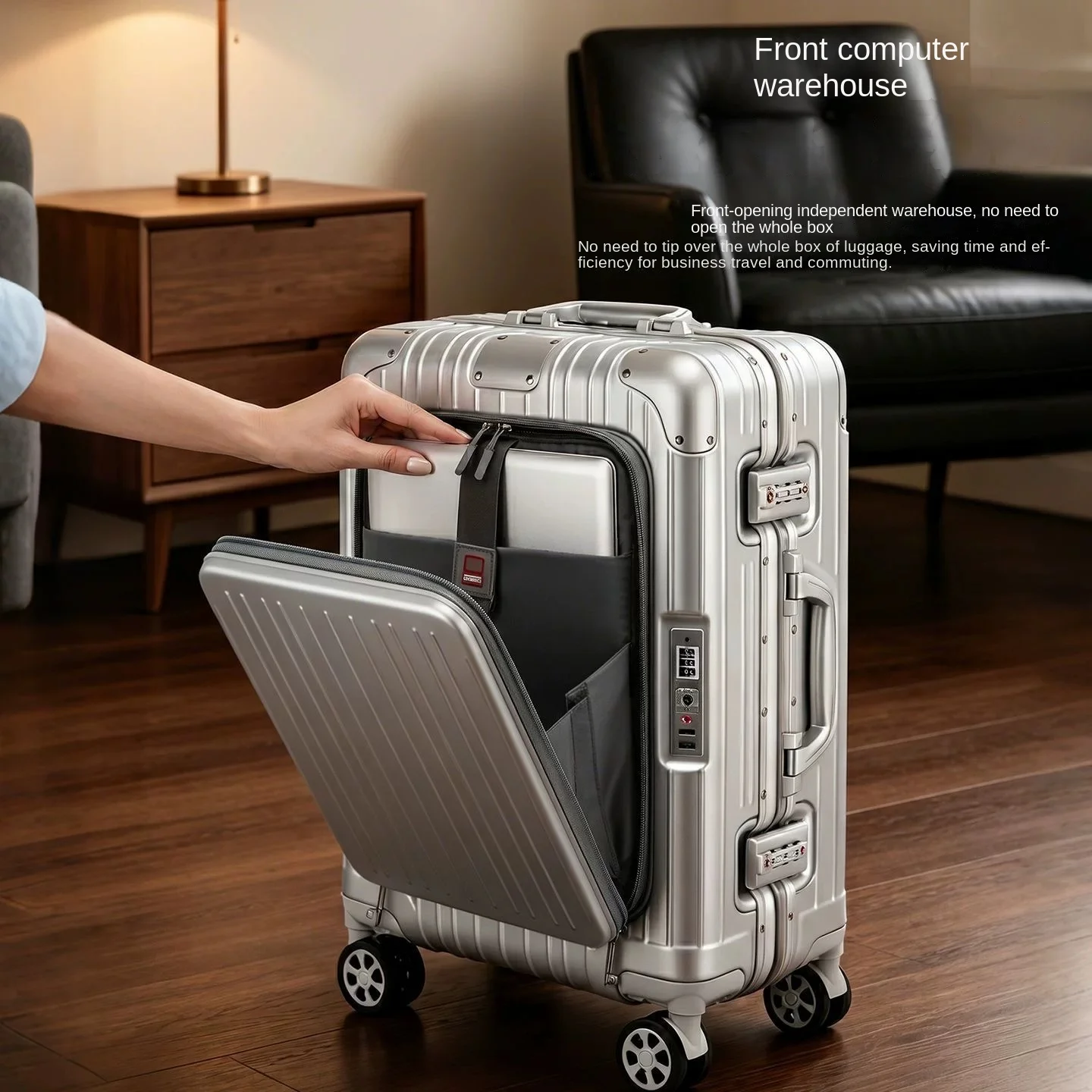 حقيبة سفر بإطار من الألومنيوم، - مراجعة Spinner Wheel Rolling Suitcase 20 Inch وسعره