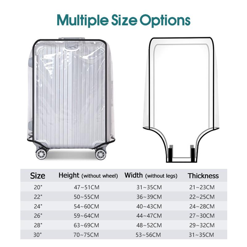 غطاء حقائب سفر شفاف مقاوم للما - مراجعة Luggage Protective Cover Transparent وسعره