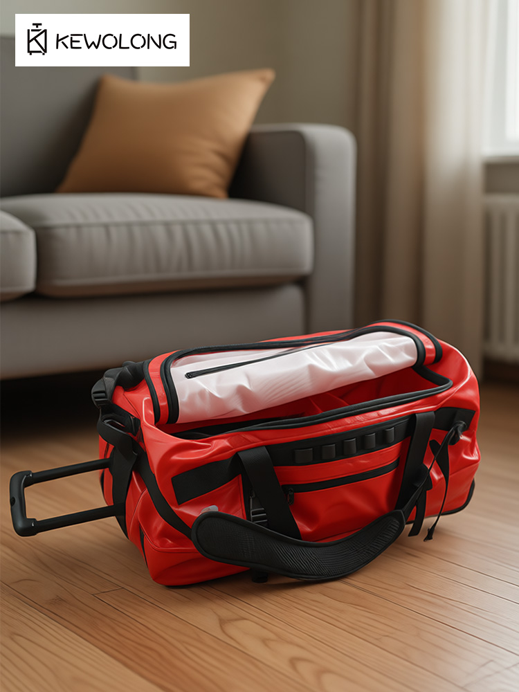 حقيبة كبيرة من القماش الخشن مق - مراجعة Foldable Rolling Luggage Bag وسعره